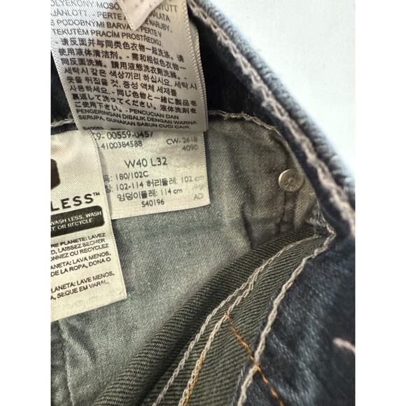 Levi’s 559 Jeans Men’s 40x32 Relaxed Straight Leg Blue Dark Wash Denim - Picture 8 of 9